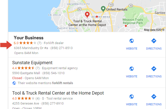 Google Maps Local 3-Pack